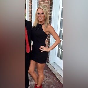 Hello Molly Morning Mist Black Mini Dress